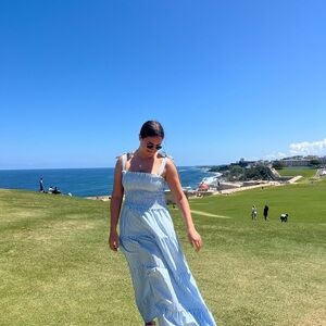 Women’s Rosedress boutique Blue and White Striped Maxi Dress